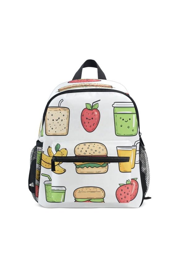 Mini Backpack Food Pattern - Durable with Safety Features for 3-8 Years