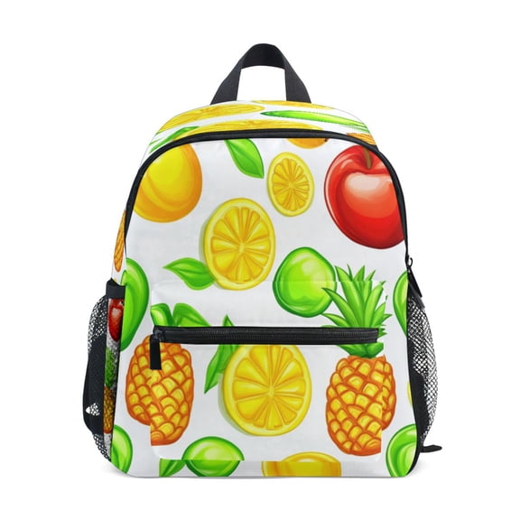 Mini Backpack Fruit Element Pattern - Durable with Safety Features for 3-8 Years