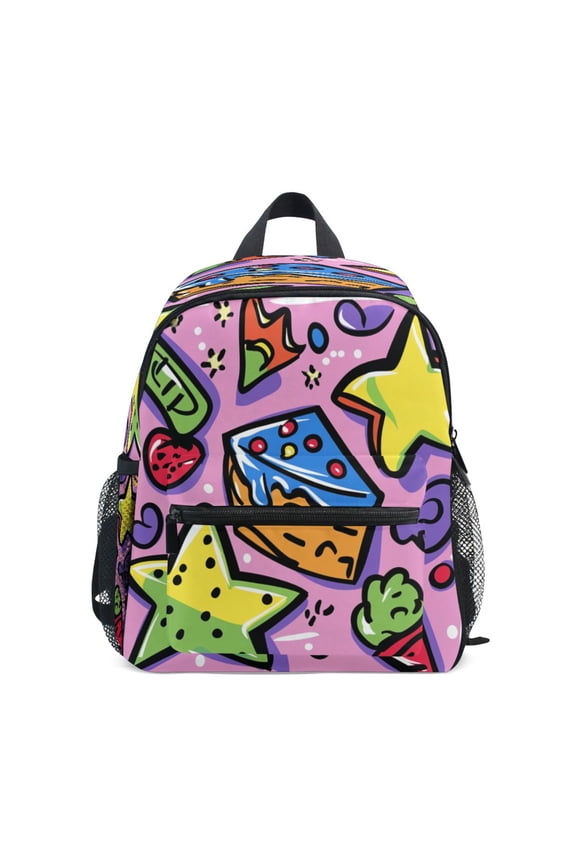 Mini Backpack Fruits and Cakes - Durable with Safety Features for 3-8 Years
