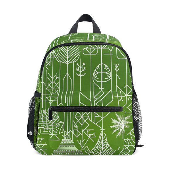 Mini Backpack Geometric Forest Patterns - Durable with Safety Features for 3-8 Years