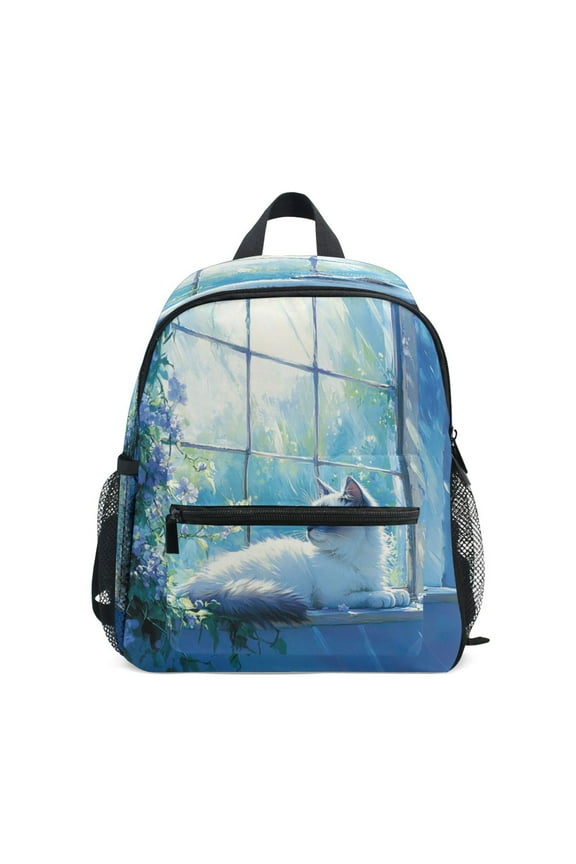 Mini Backpack Graceful Siamese Cat - Durable with Safety Features for 3-8 Years