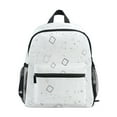 thumbnail image 1 of Mini Backpack Grey Square Pattern - Durable with Safety Features for 3-8 Years, 1 of 9