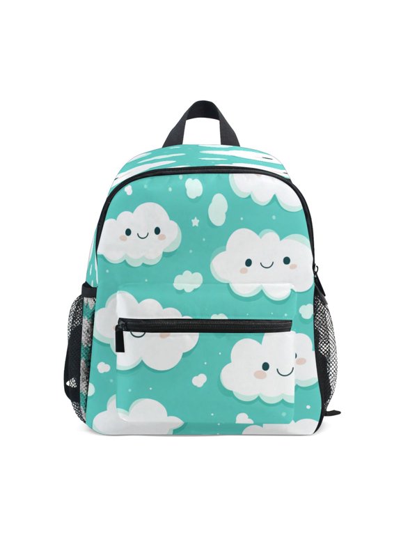 Mini Backpack Happy Clouds Pattern - Durable with Safety Features for 3-8 Years