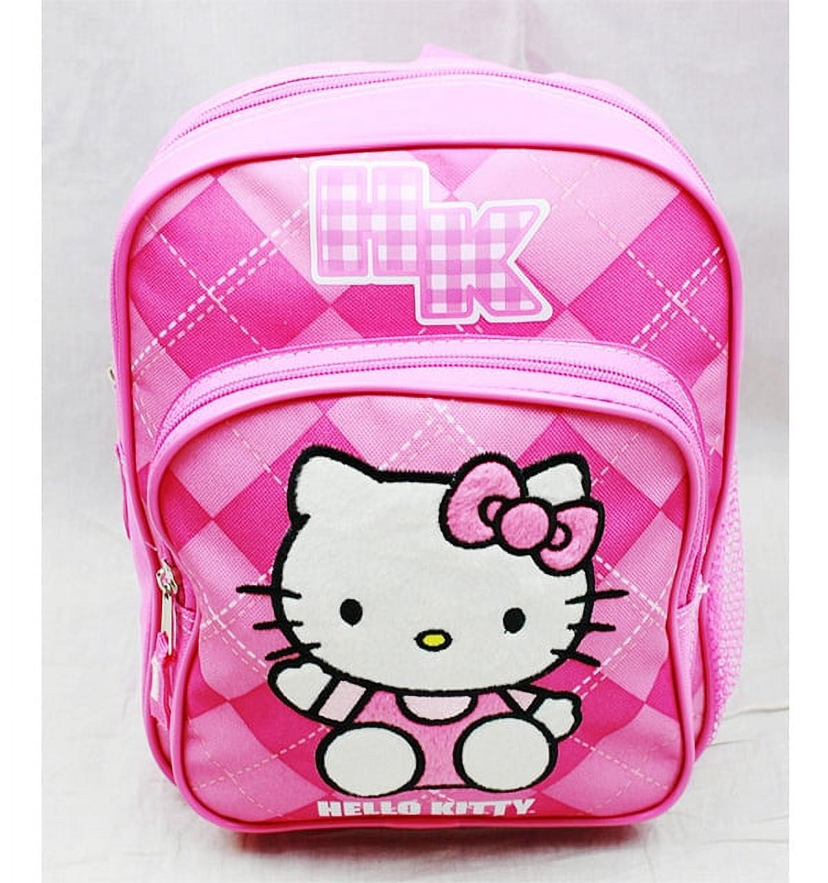 Mini Backpack - Hello Kitty - Pink Checker New School Bag Book Girls 82080 - image 1 of 3