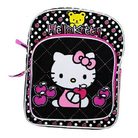Mini Backpack - Hello Kitty - w/Apple Black 10" New 816749