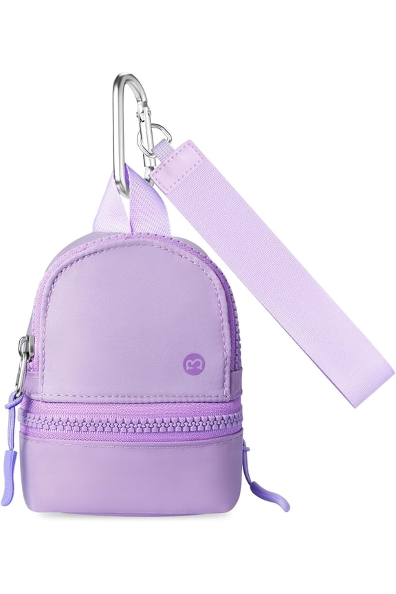 Mini Backpack Keychain Wristlet Pouch Small Change Coin Purse Cute Zipper Wallet With 3 RFID Card Slots For Women/Men Airpods Cosmetics
