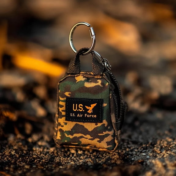 Mini Backpack Keychain with Carabiner Clip Portable Key Organizer Nylon Pouch for Keys and Small Accessories
