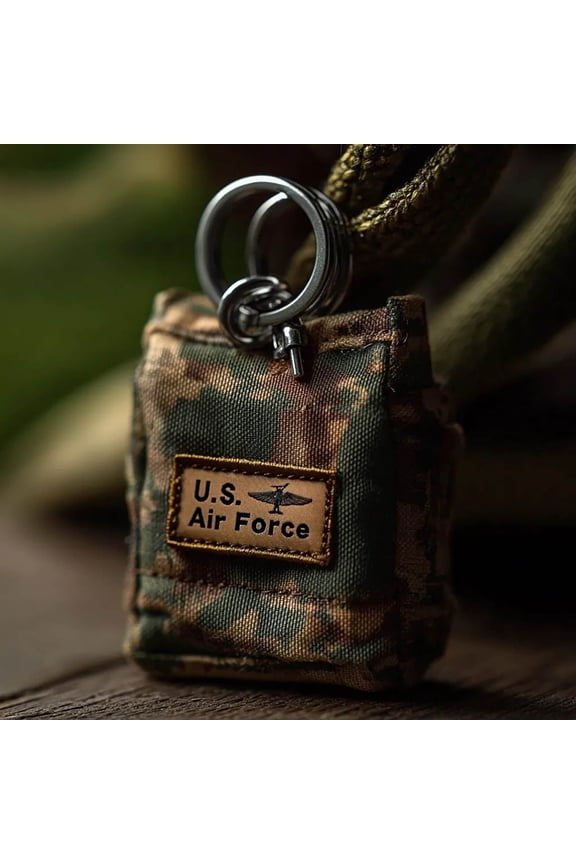 Mini Backpack Keychain with Carabiner Clip Portable Key Organizer Nylon Pouch for Keys and Small Accessories