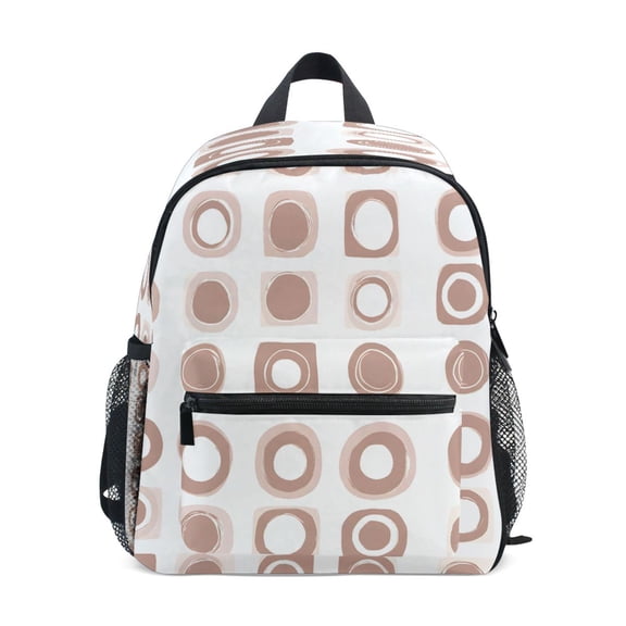Mini Backpack Light Colored Squares Pattern - Durable with Safety Features for 3-8 Years
