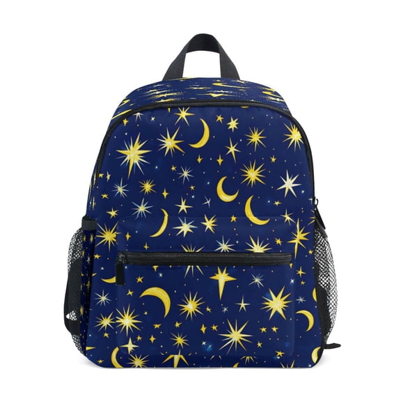 Mini Backpack Moons and Stars Pattern - Durable with Safety Features for 3-8 Years