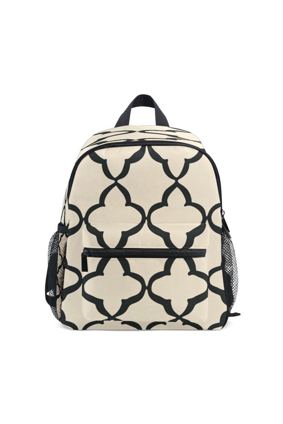 Mini Backpack Moroccan Beige Stripe - Durable with Safety Features for 3-8 Years