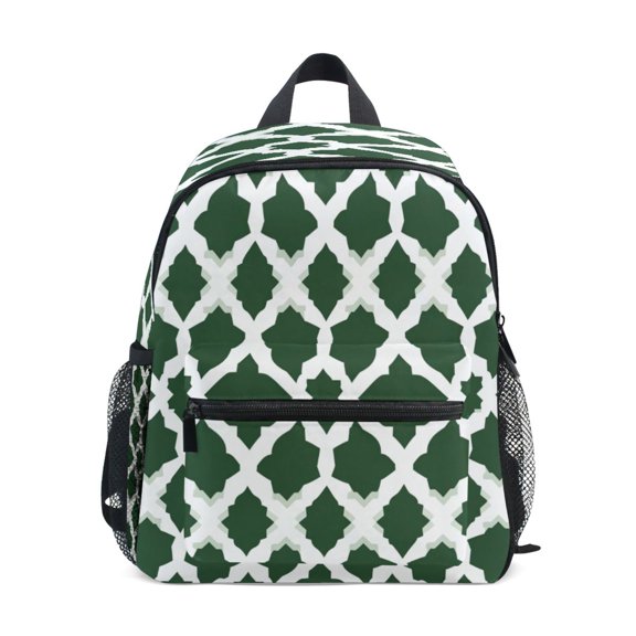 Mini Backpack Moroccan Green Stripe - Durable with Safety Features for 3-8 Years
