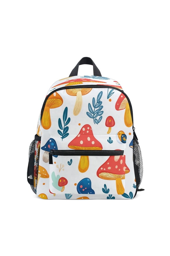 Mini Backpack Mushroom Pattern - Durable with Safety Features for 3-8 Years