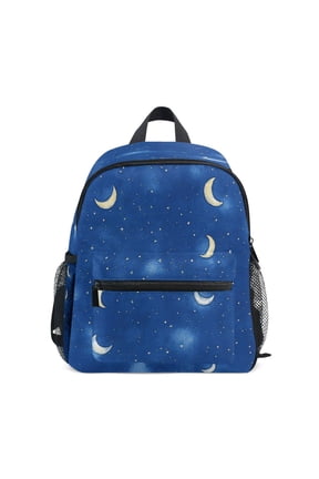 Mini Backpack Night Sky Moon Pattern - Durable with Safety Features for 3-8 Years