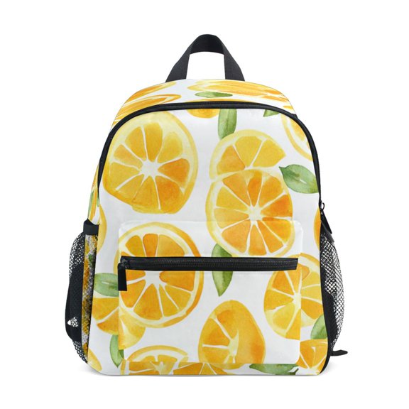 Mini Backpack Orange Pattern - Durable with Safety Features for 3-8 Years