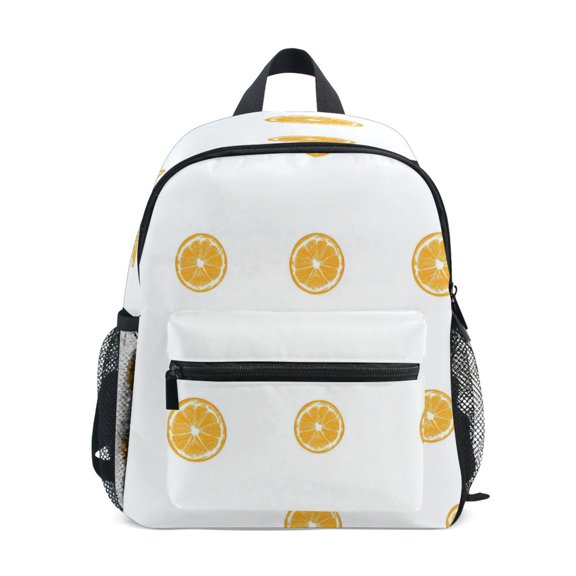 Mini Backpack Orange Pattern - Durable with Safety Features for 3-8 Years