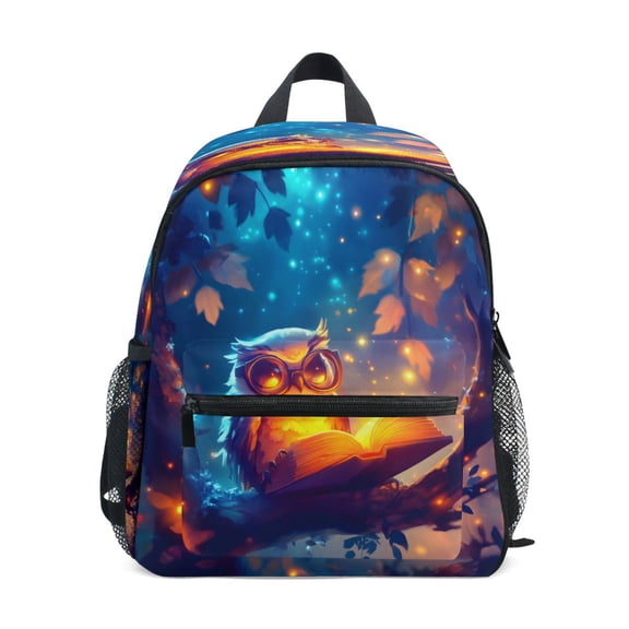 Mini Backpack Owl Reading - Durable with Safety Features for 3-8 Years
