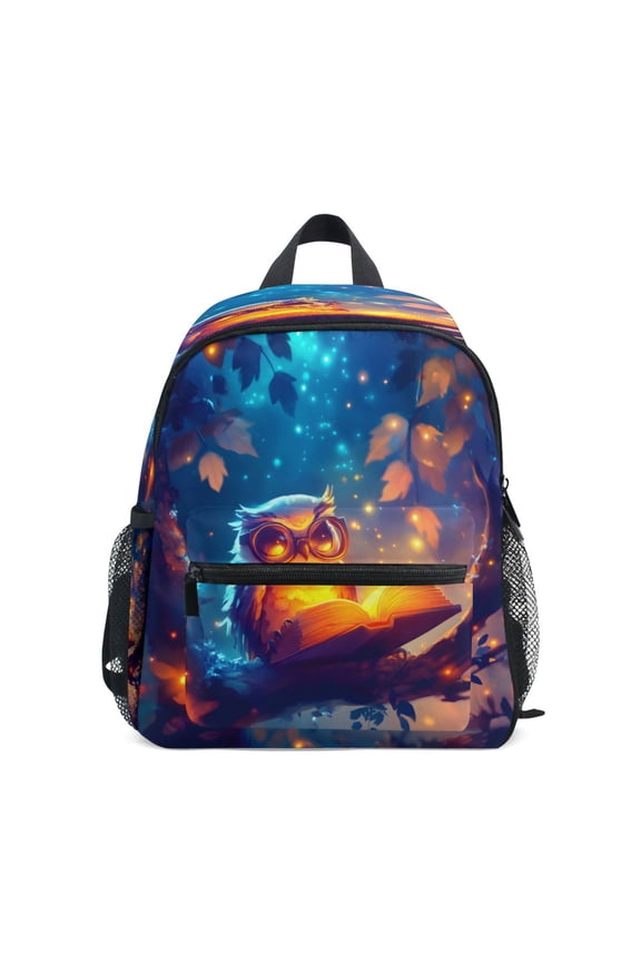 Mini Backpack Owl Reading - Durable with Safety Features for 3-8 Years
