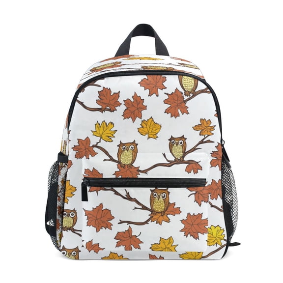 Mini Backpack Owl and Falling Leaves - Durable with Safety Features for 3-8 Years