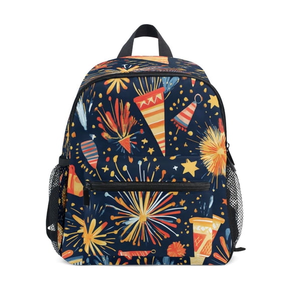 Mini Backpack Party Elements Theme - Durable with Safety Features for 3-8 Years