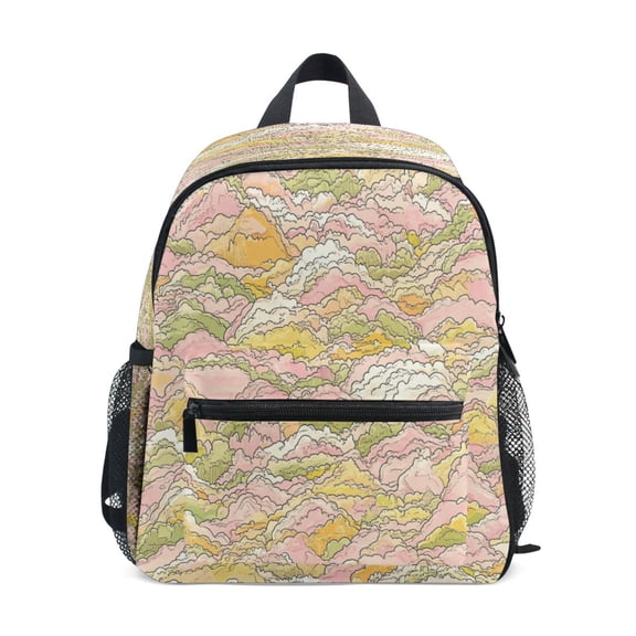 Mini Backpack Pastel Mountain Range - Durable with Safety Features for 3-8 Years