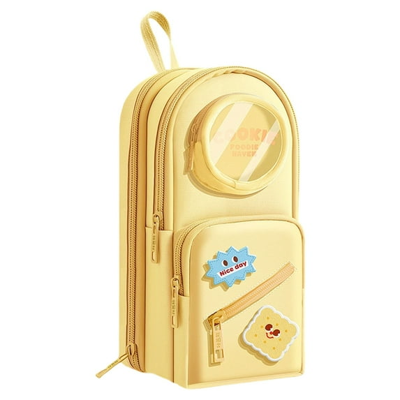 Mini Backpack Pencil Case, Art Marker Storage Canvas Makeup Pocket Small Gadget Bag Organizer Random, Big Capacity Pencil Pouch Pen Bag t, Portable Canvas Stationery Organizer with Zipper