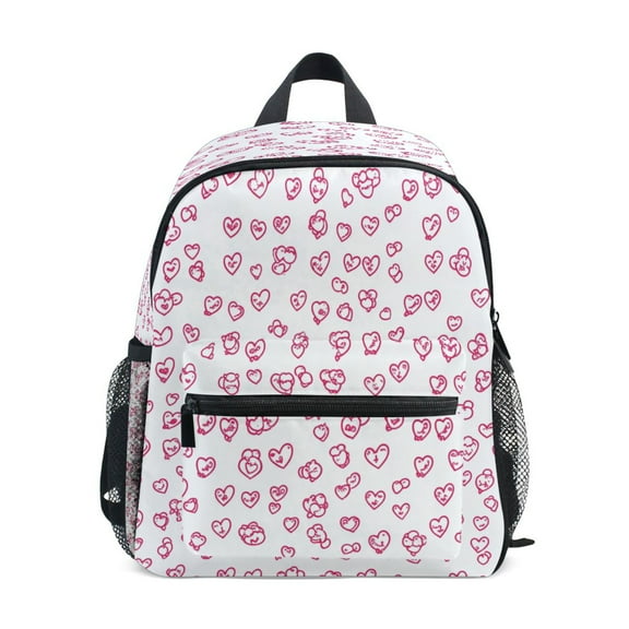 Mini Backpack Pink Elements Heart - Durable with Safety Features for 3-8 Years