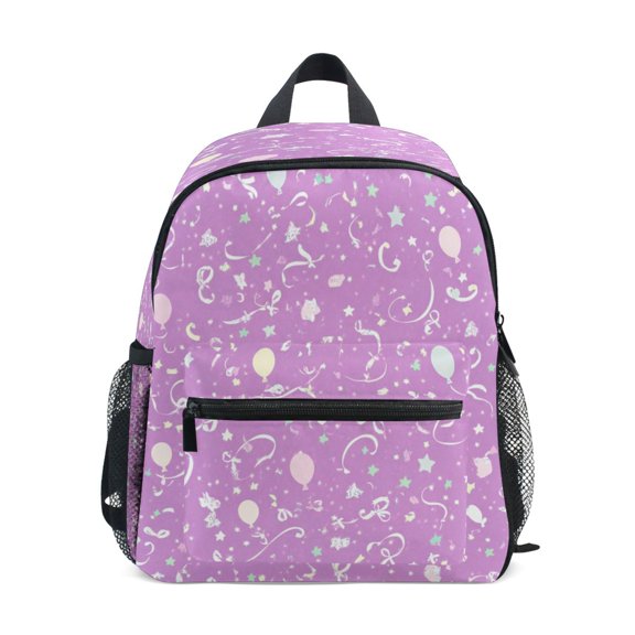 Mini Backpack Pink Elements Pattern - Durable with Safety Features for 3-8 Years