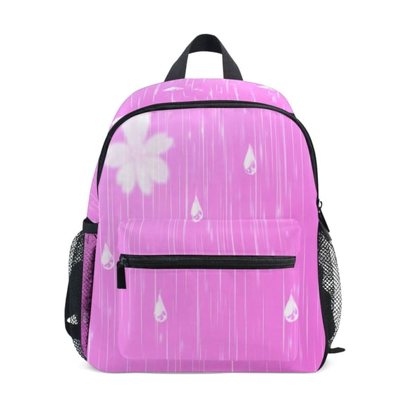 Mini Backpack Pink Rainy Day - Durable with Safety Features for 3-8 Years