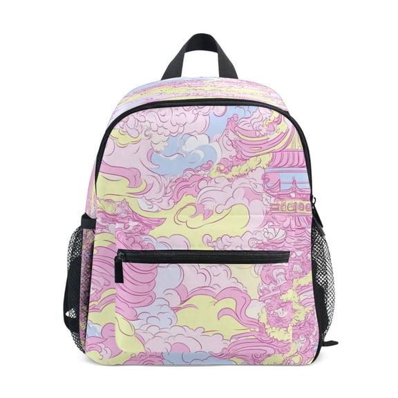 Mini Backpack Pink Sky Tower - Durable with Safety Features for 3-8 Years