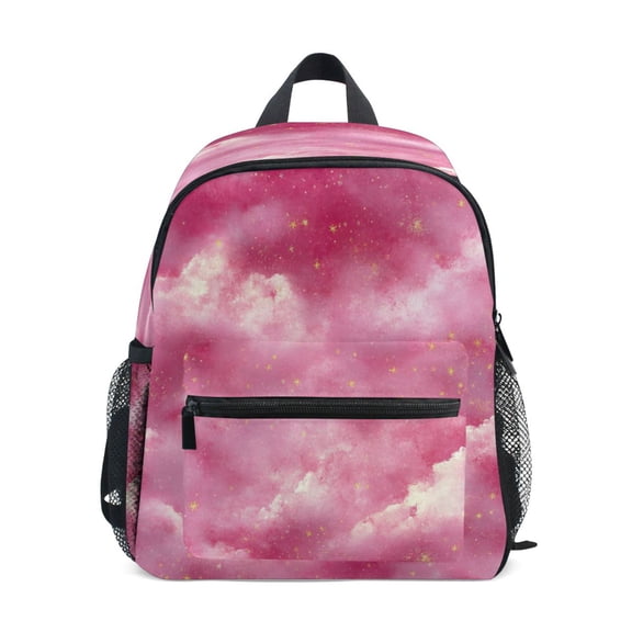 Mini Backpack Pink Starry Sky - Durable with Safety Features for 3-8 Years