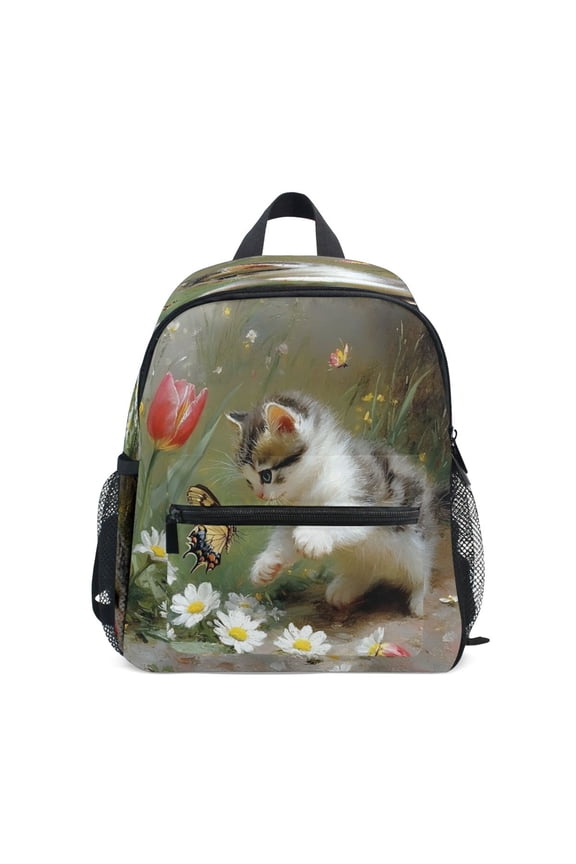 Mini Backpack Playing Cats - Durable with Safety Features for 3-8 Years