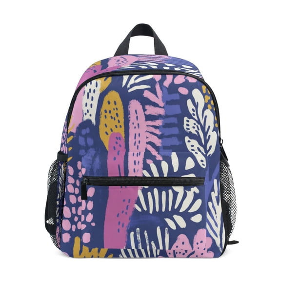 Mini Backpack Purple Pink Cactus Design - Durable with Safety Features for 3-8 Years