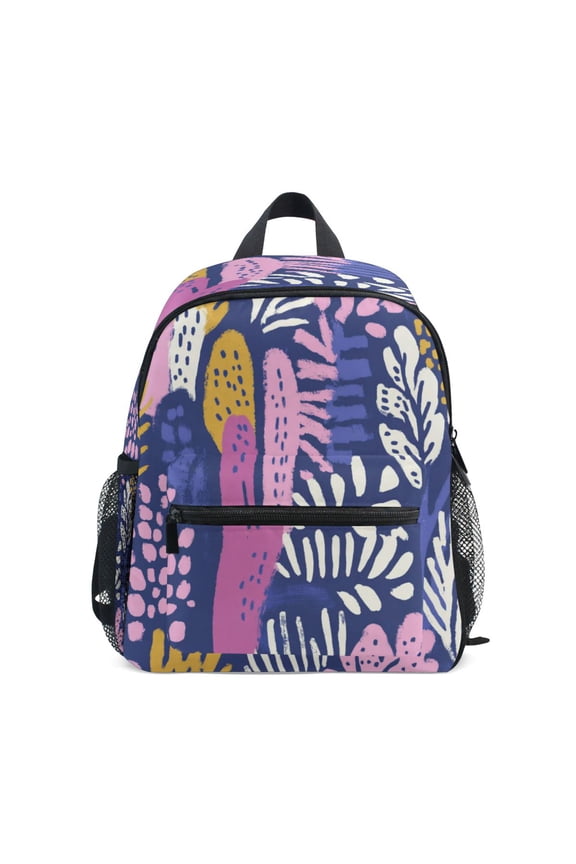 Mini Backpack Purple Pink Cactus Design - Durable with Safety Features for 3-8 Years