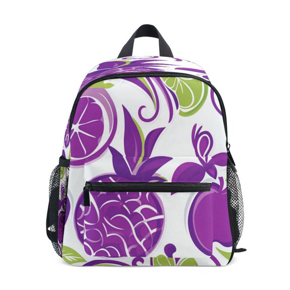 Mini Backpack Purple Series Fruits - Durable with Safety Features for 3-8 Years