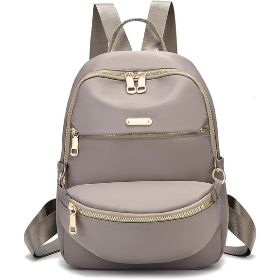 Mini Backpack Purse 2pcs Small Backpack for Women Casual Daypack Nylon Ladies Lightweight Casual Daily Travel Bags, Khaki, One Size