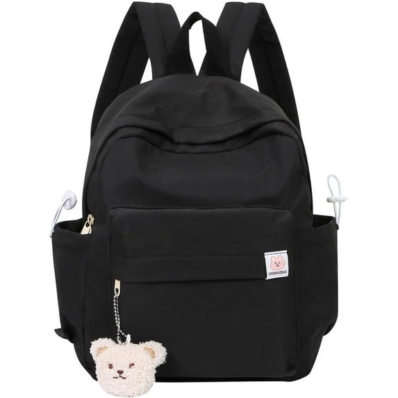 Mini Backpack Purse Small Aesthetic Backpacks with Bear Pendant