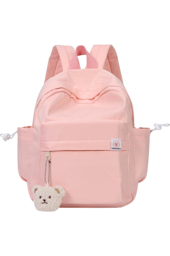 Mini Backpack Purse Small Aesthetic Backpacks with Bear Pendant