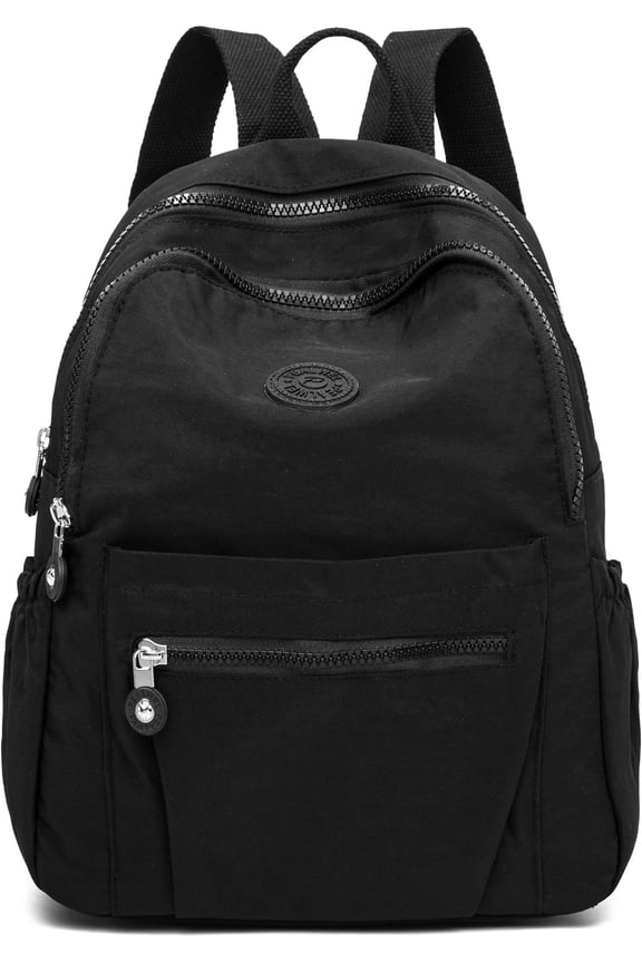 Mini Backpack Purse for Women,Small Nylon backpacks for Ladies Backpacks Women Anti  Travel Bag (Black)