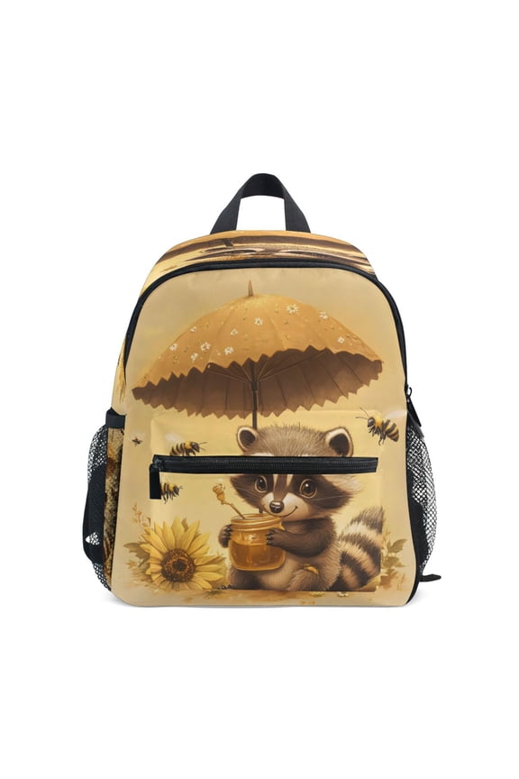 Mini Backpack Raccoon and Bee - Durable with Safety Features for 3-8 Years