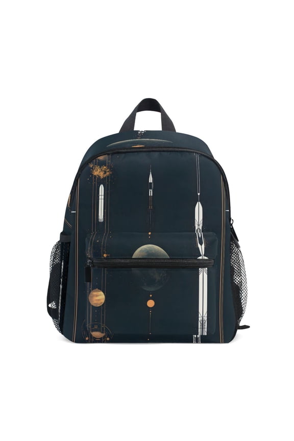 Mini Backpack Rocket Launch Pattern - Durable with Safety Features for 3-8 Years