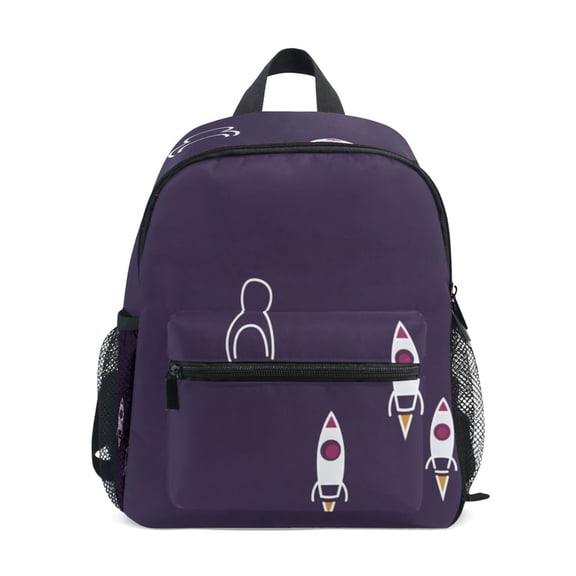 Mini Backpack Rocket Pattern - Durable with Safety Features for 3-8 Years