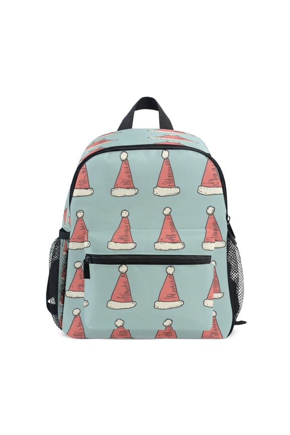 Mini Backpack Santa Hat - Durable with Safety Features for 3-8 Years