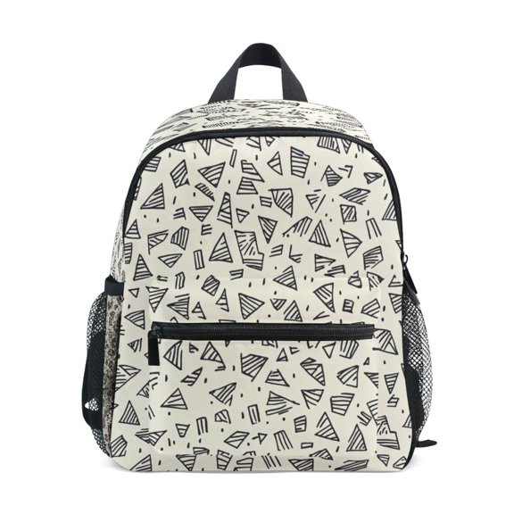 Mini Backpack Seamless Geometric Pattern - Durable with Safety Features for 3-8 Years