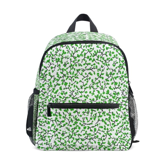 Mini Backpack Simple Green Leaves - Durable with Safety Features for 3-8 Years