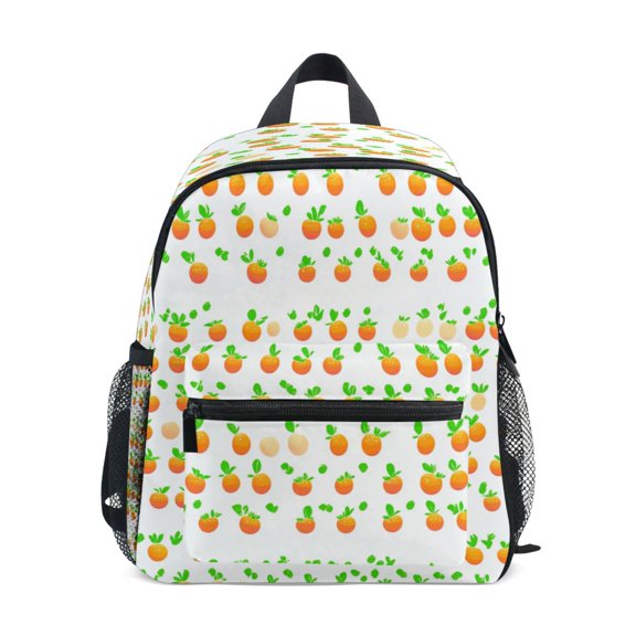 Mini Backpack Simple Orange Pattern - Durable with Safety Features for 3-8 Years