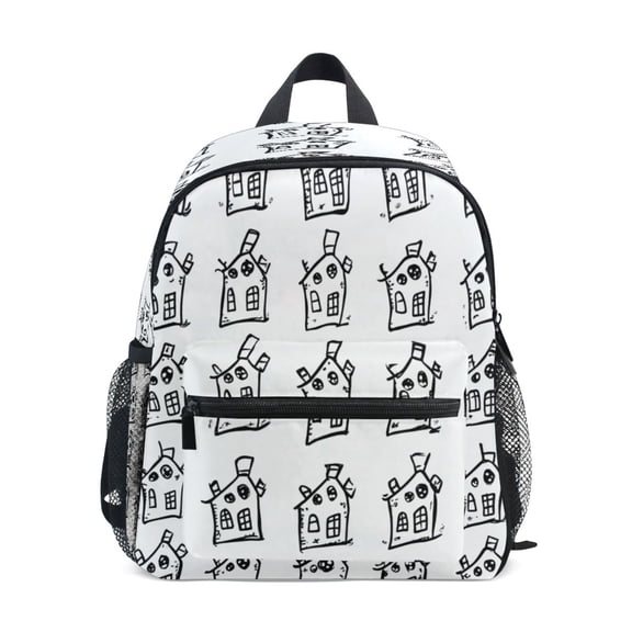Mini Backpack Sketch Of A Small House - Durable with Safety Features for 3-8 Years