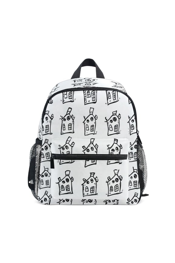 Mini Backpack Sketch Of A Small House - Durable with Safety Features for 3-8 Years
