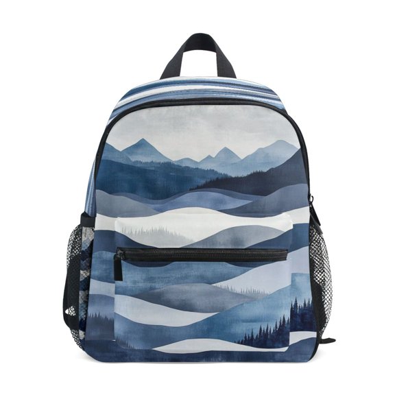 Mini Backpack Sketched Mountains - Durable with Safety Features for 3-8 Years
