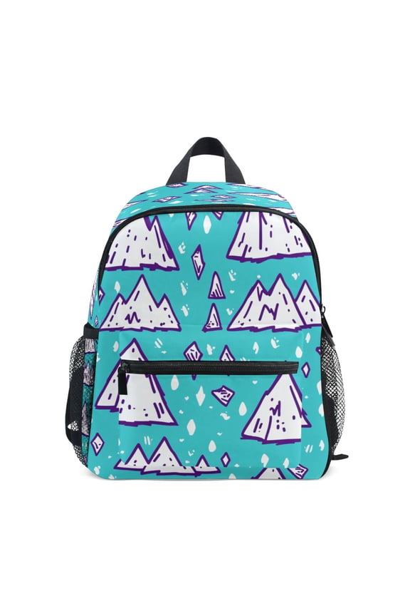 Mini Backpack Snow Mountain Pattern - Durable with Safety Features for 3-8 Years